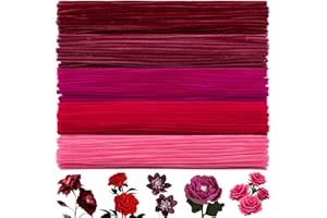 BULANGDE 250 Red Pipe Cleaners for Craft Flowers, Coloured Pipe Cleaner 12" Long 8mm Thick, Chenille Stems, Fuzzy Wires for Crafts,DIY,Classroom,Christmas,Party Decorations(Gradient Red)