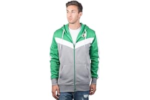 ULTRA GAME UNK NBA - Sudadera con capucha y cremallera completa para hombre, en contraste de colores, con logotipo de equipo.