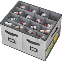 VERONLY Shoe Organizer For Closet - 16 Pair Fabric Shoe Box With Clear Cover & Dividers