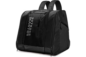 OutdoorMaster 38L Ski Boot Bag, Air Travel Snowboard Boot Backpack with Waterproof Bottom for Ski Helmet, Goggles and Gloves