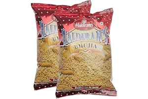 ONE STOP DEALERS Haldiram’s Savory Snacks – Easy to Carry Anywhere – Crispy, Crunchy & Spicy – Delicious Indian Namkeen Snacks – Made With Authentic Taste – Enjoy At Tea Time (Bhujia, Pack of 2)