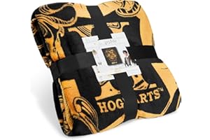 Harry Potter Kuscheldecke 150x130cm, Weiche Fleece Fleece Bett- und Sofadecke, Flauschige Decke mit Hogwarts Design, Gemütliche Geschenke für Fans