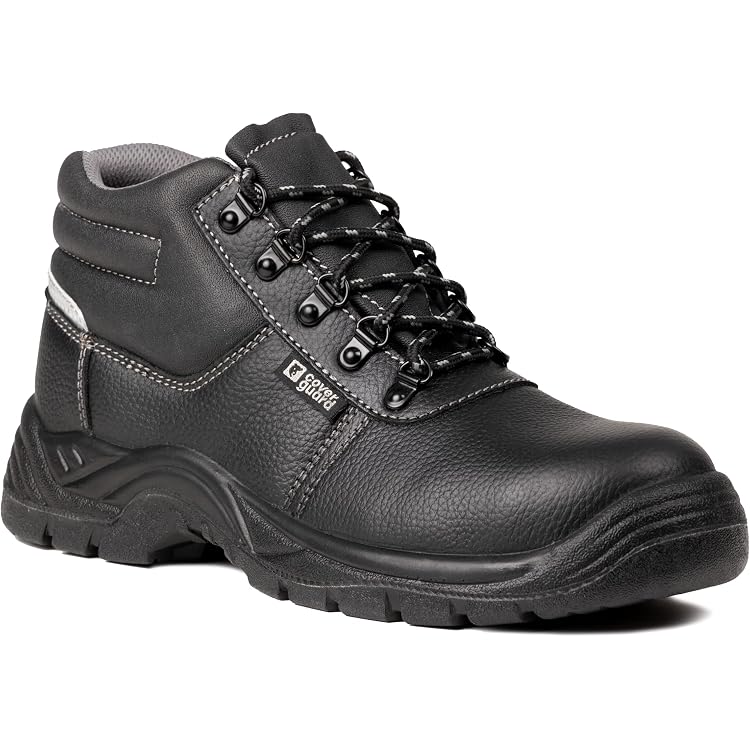 Chaussures De Sécurité Ogrifox - Bottines Cuir Vachette, Semelle Antidérapante, Embout Acier - Normes EN20345 - 6