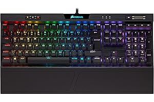 ‎CORSAIR Corsair, Verkabelt, K70 MK.2 Low Profile Rapidfire Mechanische Gaming Tastatur (Cherry MX Speed: Schnell und Hochpräzise, Dynamischer RGB LED Hintergrundbeleuchtung, QWERTZ DE Layout) schwarz