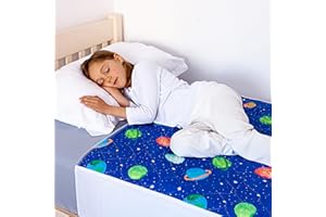 LYNMARK Alèse d'apprentissage de la propreté avec plis, protège-matelas pour une protection 100 % imperméable | Galaxie | Sauveur de sauvetage pour matelas, excellent pour l'apprentissage de la propreté |