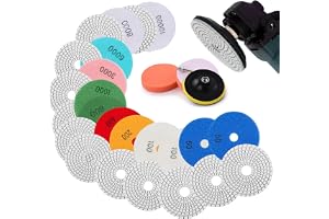 Diamantpolerskivor set 16 stycken – 125 mm 50-10 000 # med M14 stödplatta