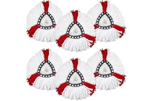 ACOMTUO 6 Pièces Têtes de Rechange pour Veleda Serpiere, Replacement Mop for Vileda Turbo, Microfibre Mop Refill with Vileda, for Floor Cleaning