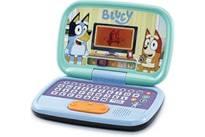 VTech Bluey Lernlaptop – Lerncomputer mit QWERTZ-Tastatur und Inhalten zu Formen, Buchstaben, Zahlen und Logik u. v. m. – Für Kinder von 3-6 Jahren