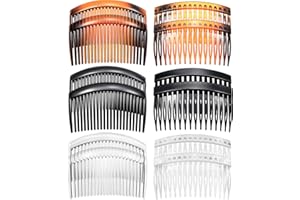 CHUANGDI 12 Stücke Französisch Seitenkämme Kunststoff Twist Comb Stark Halt Haar Klammern Haarschmuck für Mädchen Frauen, 16 und 23 Zähne