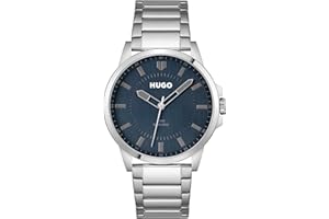 HUGO Montre Analogique à Quartz pour Homme Collection #First - Disponible avec Bracelet en Acier Inoxydable ou en Cuir