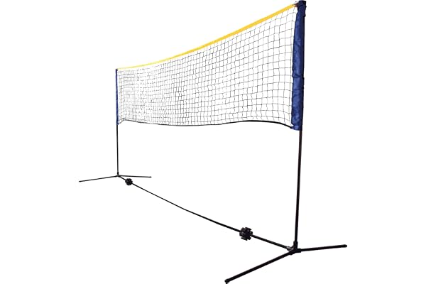 Schildkröt Set de Filet Kombi, pour Badminton, Tennis de Rue et Autres Sports Récréatif, Réglable en Hauteur de 0,75 m à 1,55 m, Largeur 3 m, 970994