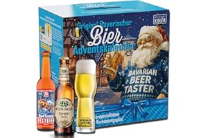 ‎KALEA Kalea | Bieradventskalender 2025 | Edition Bayern | 24x 0,33l Bierspezialitäten aus Bayern | inkl. Verkostungsglas | Biergeschenk zur Vorweihnachtszeit für Männer | Bierliebhaber