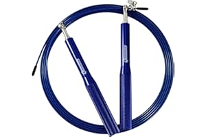 Konsoa Corda per Saltare in Acciaio per Crossfit, Boxe, Rope-Skipping e Salto Normale con Corda - Corda per Saltare Professionale con Cuscinetti a Sfera Veloce - per Uomini e Donne