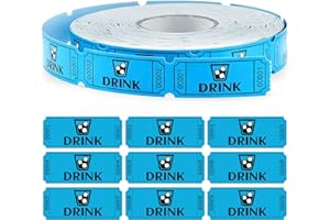 KASURE KAUSRE 1 Rouleau De 1000 Étiquettes De Valeur Pour Boissons Bleues, Ticket Tombola, Ticket Gagnant Pour Événements, Bon Pour Boissons Libres, Jetons Buvette De Valeur Pour Fêtes Et Événements