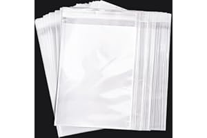 CelloMania A4 Self-Sealing Cellophane Bags (100 Pack) – Clear Self-Adhesive OPP Gift Bags for Cards, Postcards, Treats & Packaging – Premium Transparent Food-Safe Poly Bag for Christmas & Eid