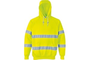Portwest Warnschutz-Kapuzen-Sweat-Shirt, Größe: XXXL, Farbe: Gelb, B304YERXXXL