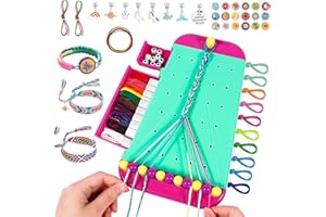 SOMHE Friendship Bracelet Making Kit Toy, Age 7 8 9 10 11 12 Years Old Girls Gifts Ideas, Birthday Gift for Teenage Girls, Arts and Crafts String Maker Tool, Bracelet DIY.