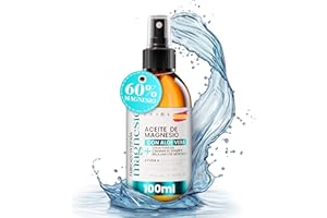 LAIOL Aceite de Magnesio Spray 100ml – Magnesium Oil Spray para Pies Cansados y Dormir – Magnesio para Masaje, Relajación Muscular, Sueño y Cuidado de la Piel – Adultos y Niños