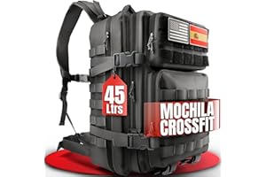 Netiners - Mochila Crossfit hombre Militar | 45L Ideal para Gimnasio, Cabina Viaje,Camping, Mochila Táctica | Carga pesada, Bolsillo Interno | Mochila Supervivenvia y Montañismo