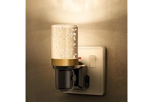 LOHAS-LED Night Light,Acrylic Plug-in Wall Light with Dusk-to-Dawn Sensor, 0-100LM Dimmable, Warm White 3000K, Modern Nightlight Plug in Wall for Hallway, Bathroom, Stairway