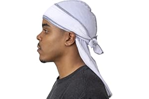 Veeta Superior Velvet Durag – Weiche Samt-Durags für Männer und Frauen, Lange, doppelt breite Träger, seidiges Durag-Futter, dreifach genäht