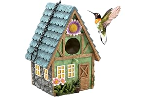 FIYSON Nichoir Oiseaux Exterieur Original,Nichoirs à Oiseaux Sauvages,Repos Douillette pour Oiseaux,Peut Abriter à Partir De Temps Froid,Nid Oiseau Fait à La Mainr, pour La Décoration du Jardin,21x15x13cm