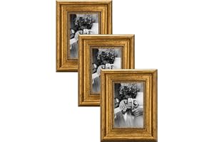 CABBEL fotoram 13x18 cm guld 3-pack vintage barock antik stil akrylglas okrossbart foto poster certifikat elegant vardagsrum