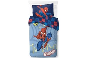 Jay Franco Marvel Spiderman Potere da Eroe 100% Cotone Set Copripiumino Singolo - Include Federa 50 x 70 cm