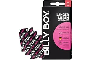 ‎BILLY BOY BILLY BOY Kondome Länger Lieben 20er | 52 mm | Kondome für ein längeres und intensiveres Erlebnis (1x20 Stück)