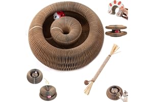 Qosigote Kratzkokon, Katzenwirbel, Tragbare Pet Cat Scratch Board, Katzenwirbel Für Große Katzen, Faltbar Interaktive Kratzunterlage Mit Ball (1pc)