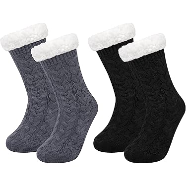 Soxxy Chaussettes Longues Pelucheuses Pour Femme, Chaussettes Longues