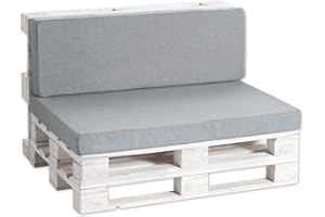 ‎GUTEKISSEN Gutekissen® Palettenkissen Palettenauflagen PF (Rückenlehne 120x40 glatt, Grau)