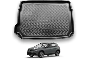 Nomad Boot Liner Compatible with Peugeot 2008 2013-2019 Recyclable Plastic (PE) Tailored Fit Car Floor Mat Protector Guard Tray Black Custom Fitted Accessory Dog Friendly Waterproof with Raised Edges
