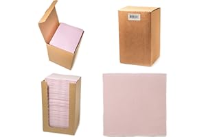 Alvotex CHIC Airlaid 100 Coctailservietten, 1/4 Falten Stoffähnlich, Hochwertige Einwegserviette, Rosa, 20x20 cm