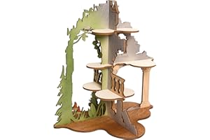 ‎KUHNERT Kuhnert - Eulensitz - Burgruine zum Aufstellen - Sitzplatz für 11 Mini-Eulen - Höhe: 32 cm - Made in Germany