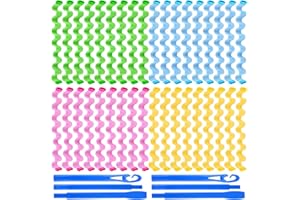 ‎FEPITO FEPITO 36er Pack Magic Lockenwickler Spiral Curls Wave Styling Hair Rollers Kit No Heat Lockenwickler und Stylinghaken für alle Haarlängen, 55 cm