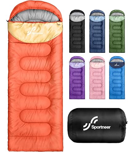Ohuhu Sacco a Pelo Matrimoniale 220×150 cm, Sacco a Pelo Doppio 3 Stagioni per Campeggio, con 2 Cuscini, Leggero e Portatile con Custodia, Temperatura 7–20 °C, 2,75 kg