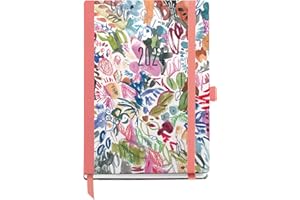 Miquelrius - Agenda Anual 2024, Semana Vista, Tamaño Journal 122 x 168 mm, Cubierta rígida, Encuadernación cosida, Cierre con goma, Español, Inglés y Portugués, Acuarela con stamping azul