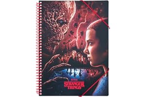 Grupo Erik Carpeta Fundas Plastico A4 Stranger Things Merchandising - Carpeta Clasificadora de Fundas con Espiral y Plastico A4 Transparente (30 fundas) | Carpetas Escolares para Niños y Niñas