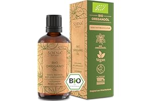 SOENA BiO Oregano Öl 100% Naturrein [BIO-ZERTIFIZIERT] +82% Carvacrol • Lebensmittelqualität • Ätherisches Öl – Frei von Zusatzstoffen [HOCHDOSIERT] 30ml - Aus Griechenland