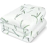 Utopia Bedding Coprimaterasso 160 x 200 x 30 cm Matrimoniale Impermeabile Viscosa di bambù, Certificato Oeko-Tex, Proteggi Ma