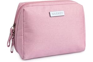 NARWEY Small Makeup Bag for Purse Travel Makeup Pouch Mini Cosmetic Bag for Women (Small, Pink) …
