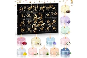 FARNIRVANA Calendrier de l’Avent 2025, Bougie Parfumée, 24 Bougies Aromathérapie en Cire de Soja Naturelle, Coffret Cadeau de Noël pour Femme Maman Amie, Anniversaire