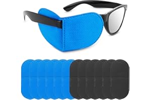 ASTER 12 naszywek na oczy do okularów, wielokrotnego użytku, włóknina, opaska na oczy, medyczna dla dorosłych, dzieci, lewe prawe oko, opaska na okulary, lewe niedowidzenie, zez, dla lewych i prawych oczu