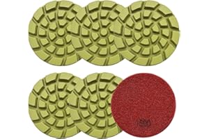 Almohadillas de pulido de hormigón de diamante – BRSCHNITT 6 unidades de 4 pulgadas grano #1500 almohadillas de renovación de unión de resina beton disco de reparación de renovación de piso