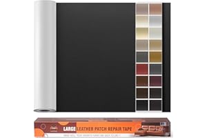 OAZ Patch de Réparation en Cuir Auto-adhésif Surdimensionné, 60 x 300 cm Kit de Réparation de Cuir Autocollant pour la Réparation de Cuir de Grande Taille pour Meubles, Sièges D'auto, Canapés Noir