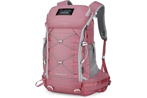 MOUNTAINTOP Mochila Trekking 35 litros Hombre Mujer Mochila de Senderismo Mochilas de Montaña para Viaje Acampadas Impermeable con Cubierta de Lluvia 50x30x18cm