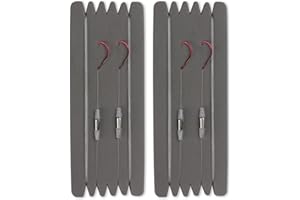 Storfisk fishing & more 4 Auftriebsvorfächer mit Aufwickler 2 m Fluorocarbon-Schnur und Tungsten-Gewicht