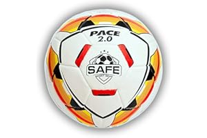 ‎SAFE SPORT GEAR Safe Sport Gear Pace 2.0 - Profesjonalna piłka nożna, powłoka zewnętrzna TPU, aerodynamiczna tekstura, rozmiar 5, na każdą pogodę