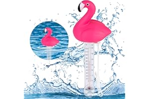Delamiya Thermometre Piscine Flottant, avec Ligne de Fixation, Extérieure et Intérieure, Spa, Bain à Remous, Aquarium et Etangs à Poissons